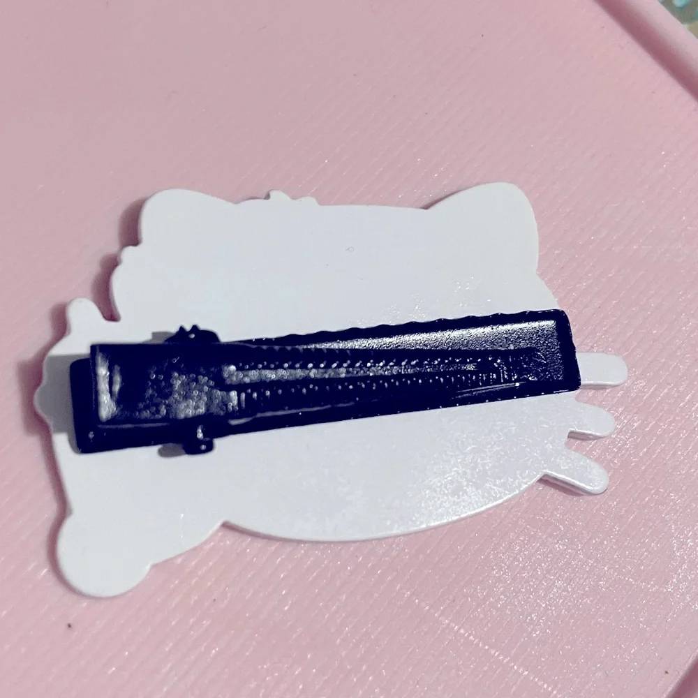 Hello Kitty Pink Hair Clip with Strawberry Design